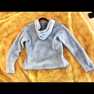 Warm ultra soft winter top with hoodie